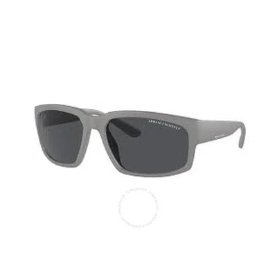 Armani Exchange Grey Rectangular Men's Sunglasses Ax4142su 818087 61