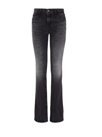 Armani Exchange Grey Slim-fit Jeans In Black