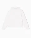 Armani Exchange Half Zip Hoodie In White