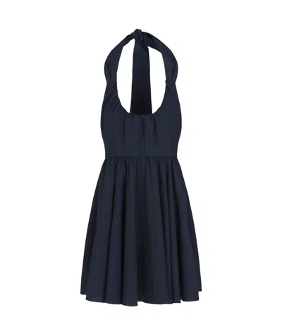 Armani Exchange Halter Neck Dress In Black