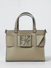 Armani Exchange Medium Logo-plaque Tote Bag In Neutral