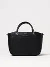 Armani Exchange Logo-debossed Grained-texture Tote Bag In Black