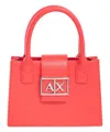 Armani Exchange Asv Small Trapeze Handbag In Red