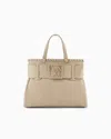 Armani Exchange Handbag With Asv Logo Detail In Beige