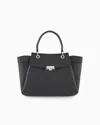 Armani Exchange Handbag With Flap And Metal Details In Black