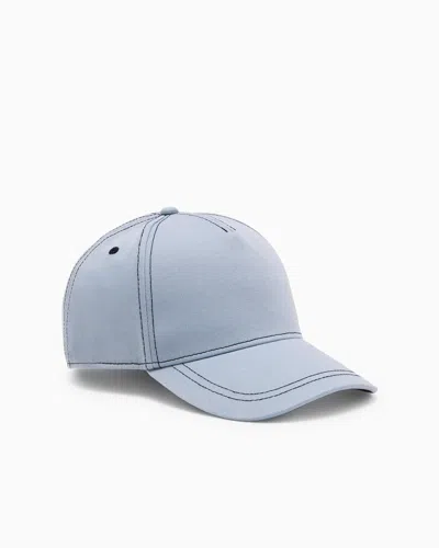 Armani Exchange Hat With Side Logo In Light Blue