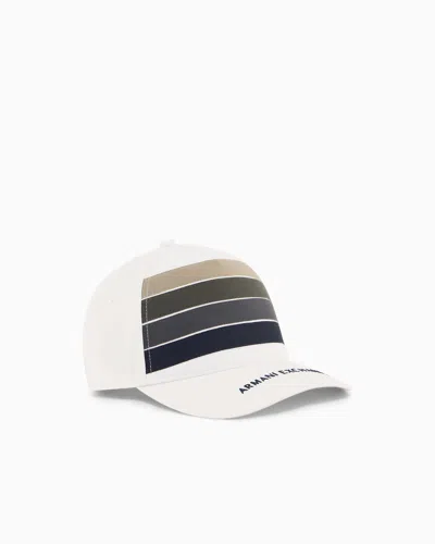 Armani Exchange Hat With Visor In White