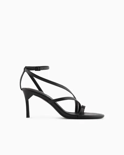 ARMANI EXCHANGE HEELED SANDALS WITH STRAPS
