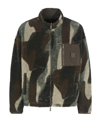 Armani Exchange High-necked Long-sleeved Casual Jacket In Black