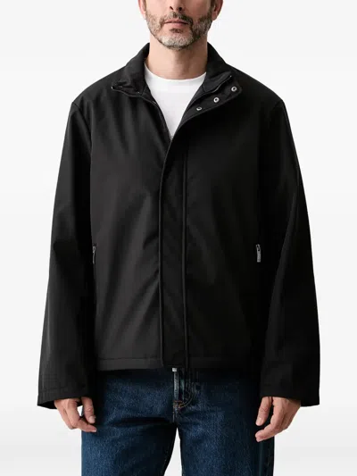 Armani Exchange High-neck Zip-up Jacket In Black