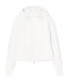 Armani Exchange Hooded Cotton Jacket In White