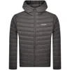 Armani Exchange Hooded Down Jacket Grey In Gray