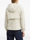 Armani Exchange Hooded Drawstring-waist Jacket In Neutral