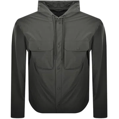 Armani Exchange Hooded Jacket Black Ink Green