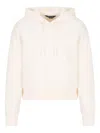 Armani Exchange Hooded Long-sleeve Sweatshirt In Neutral