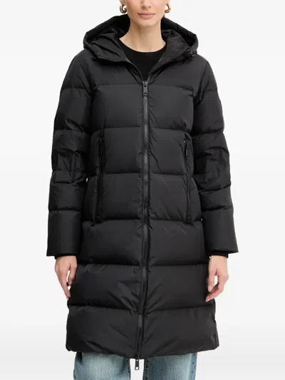 Armani Exchange Hooded Padded Jacket In Black