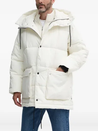 Armani Exchange Hooded Pocket Jacket In White