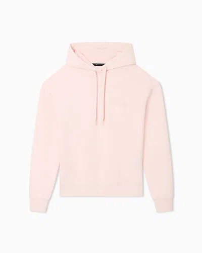 Armani Exchange Hooded Sweatshirt In Mixed Fabric In Pink