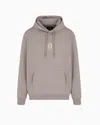Armani Exchange Hoodie With Embroidered Logo In Gray