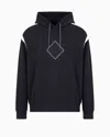 Armani Exchange Hoodie With Maxi Logo On The Chest In Navy Blue