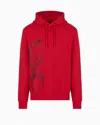 Armani Exchange Hoodie With Maxi Print Lunar New Year In Red