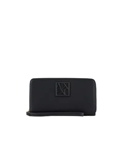 Armani Exchange Horizontal Wallet In Black