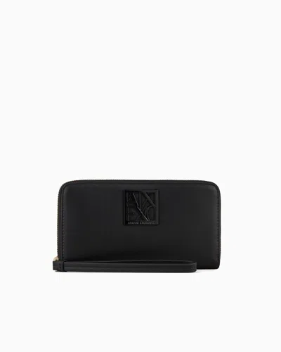 Armani Exchange Horizontal Wallet With Logo In Black