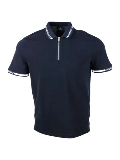 Armani Exchange Polo Shirt Men Color Navy In Blue