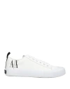 Armani Exchange Icon Period Man Sneakers White Size 9 Cotton, Polyurethane, Polyester, Rubber
