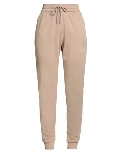 Armani Exchange Icon Period Woman Pants Camel Size M Cotton In Neutral