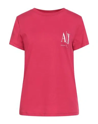 Armani Exchange Icon Period Woman T-shirt Garnet Size M Cotton In Red