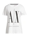 Armani Exchange Icon Period Woman T-shirt White Size S Cotton In White