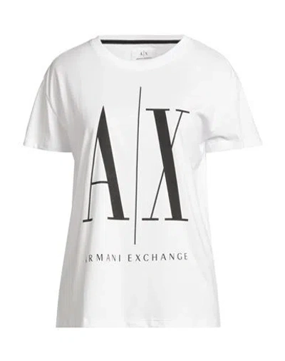 Armani Exchange Icon Period Woman T-shirt White Size S Cotton