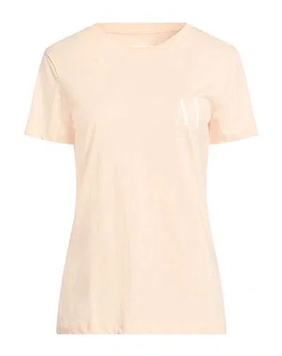 Armani Exchange Icon Period Woman T-shirt Salmon Pink Size L Cotton