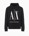 Armani Exchange Icon Project Cotton Hoodie In Black