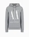 Armani Exchange Icon Project Cotton Hoodie In Gray