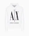 Armani Exchange Icon Project Cotton Hoodie In White