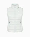 Armani Exchange Icon Project Sleeveless Padded Down Jacket In Light Blue