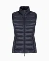 Armani Exchange Icon Project Sleeveless Padded Down Jacket In Navy Blue