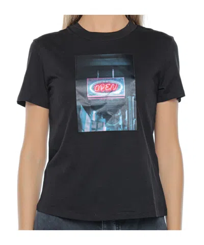 Armani Exchange Item O-neck Short-sleeved T-shirt In Black