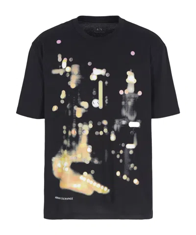Armani Exchange Item O-neck Short-sleeved T-shirt In Black
