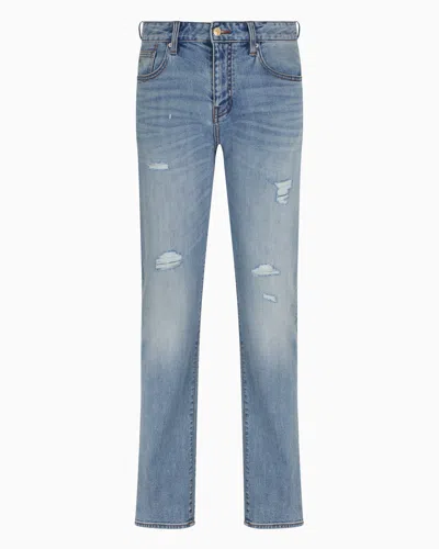 Armani Exchange J13 Slim Fit Jeans In Cotton Denim In Blue