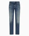 Armani Exchange J13 Slim Fit Jeans In Cotton Denim In Blau