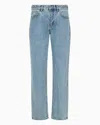 Armani Exchange J16 Straight Fit Jeans In Asv Cotton Indigo Denim In Blue
