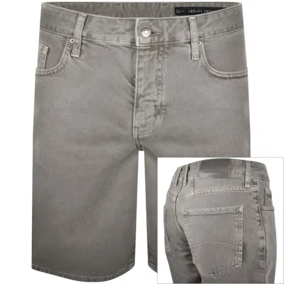 Armani Exchange J65 Slim Denim Shorts Grey