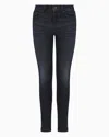 Armani Exchange J69 Super Skinny Jeans In Stretch Denim In Blue