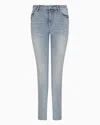 Armani Exchange J69 Super Skinny Jeans In Stretch Denim In Blue