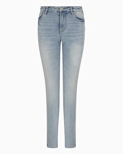 Armani Exchange J69 Super Skinny Jeans In Stretch Denim In Blue