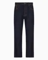 Armani Exchange J82 Loose Tapered Jeans In Cotton Denim In Blue