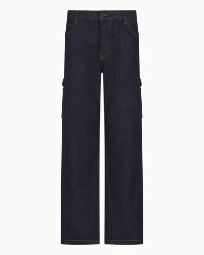 Armani Exchange J87 Regular Fit Jeans With Side Details In Blue
